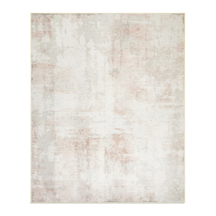 Soft Blush & Natural Washable Rug