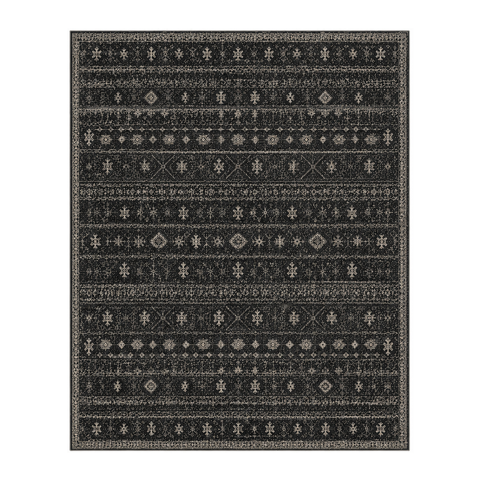Midnight Geometric Washable Rug