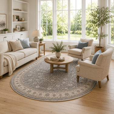 Vintage Grey & Multi Washable Rug