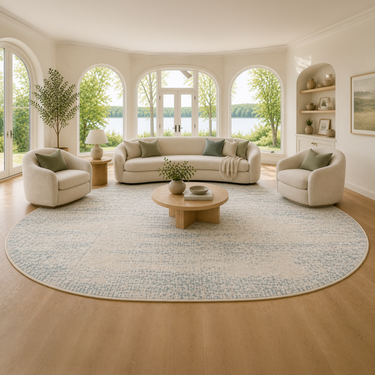 Sage Mist & Ivory Washable Rug