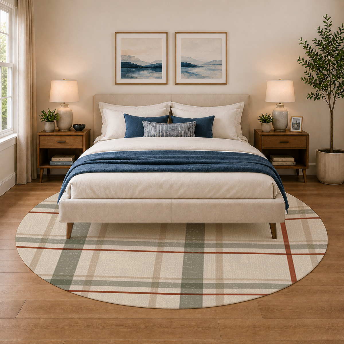 Classic Plaid Tartan Rug