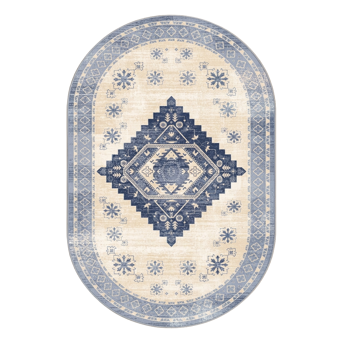 Blue Heritage Geometric Rug
