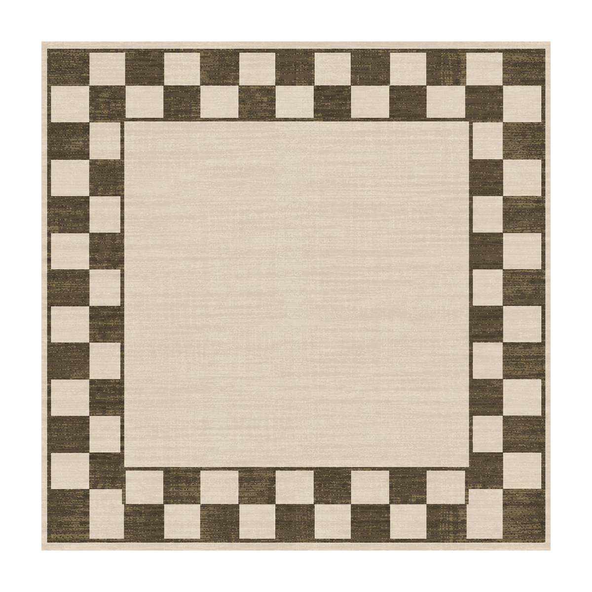 Espresso Check Frame Rug