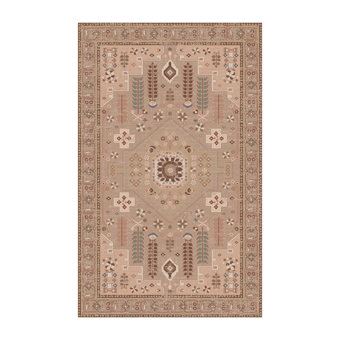Blush Botanical Medallion Rug