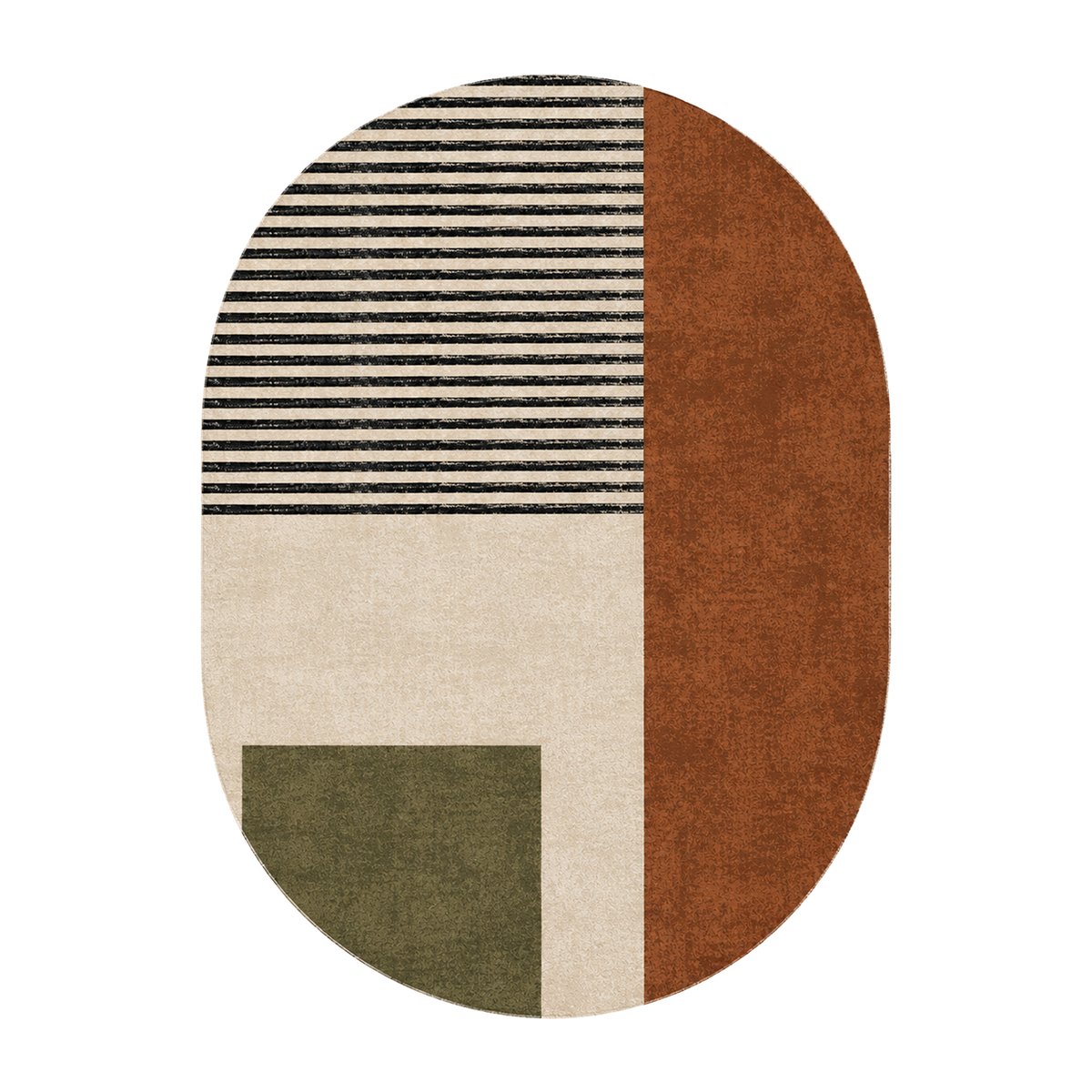 Modern Stripe & Block Rug
