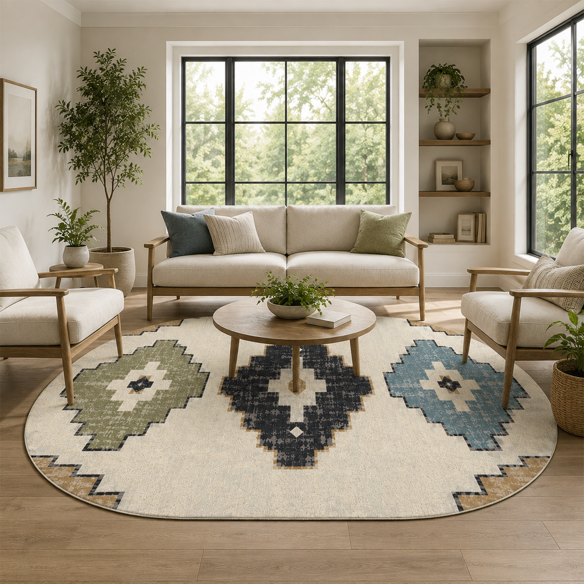 Tribal Geo Medallion Rug
