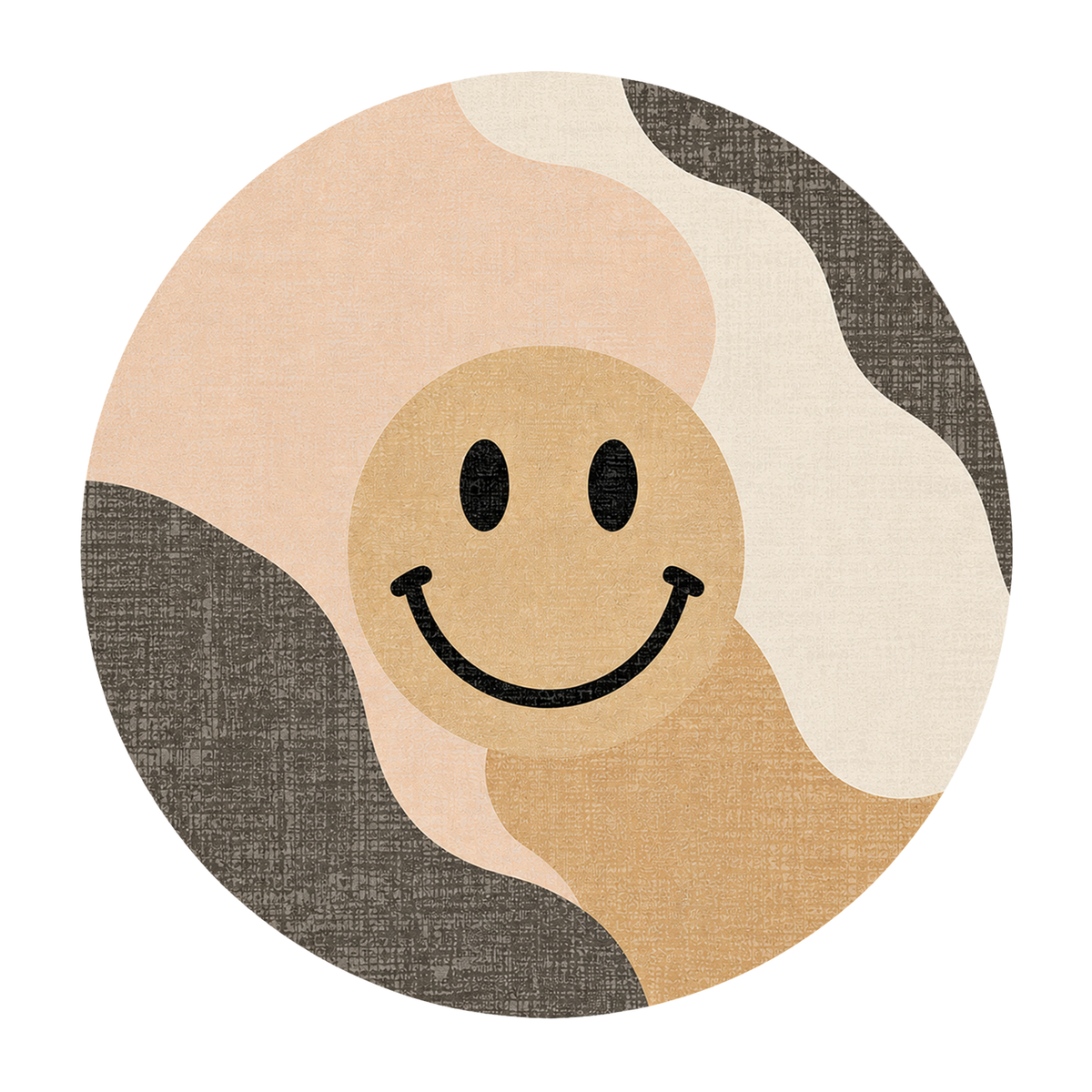 Happy Face Abstract Rug