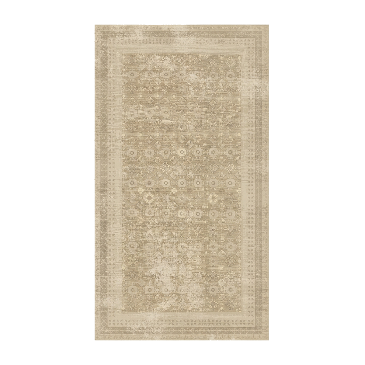 Faded Olive Tribal Diamond Rug