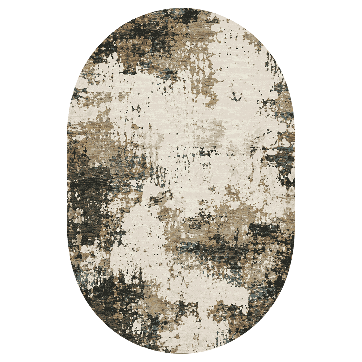 Charcoal Stone Abstract Rug