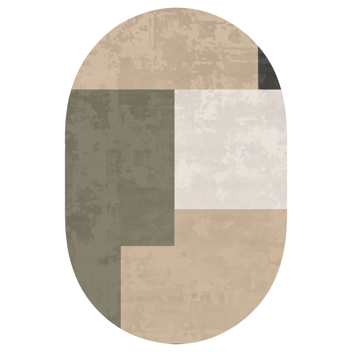 Textured Color Block Area Rug