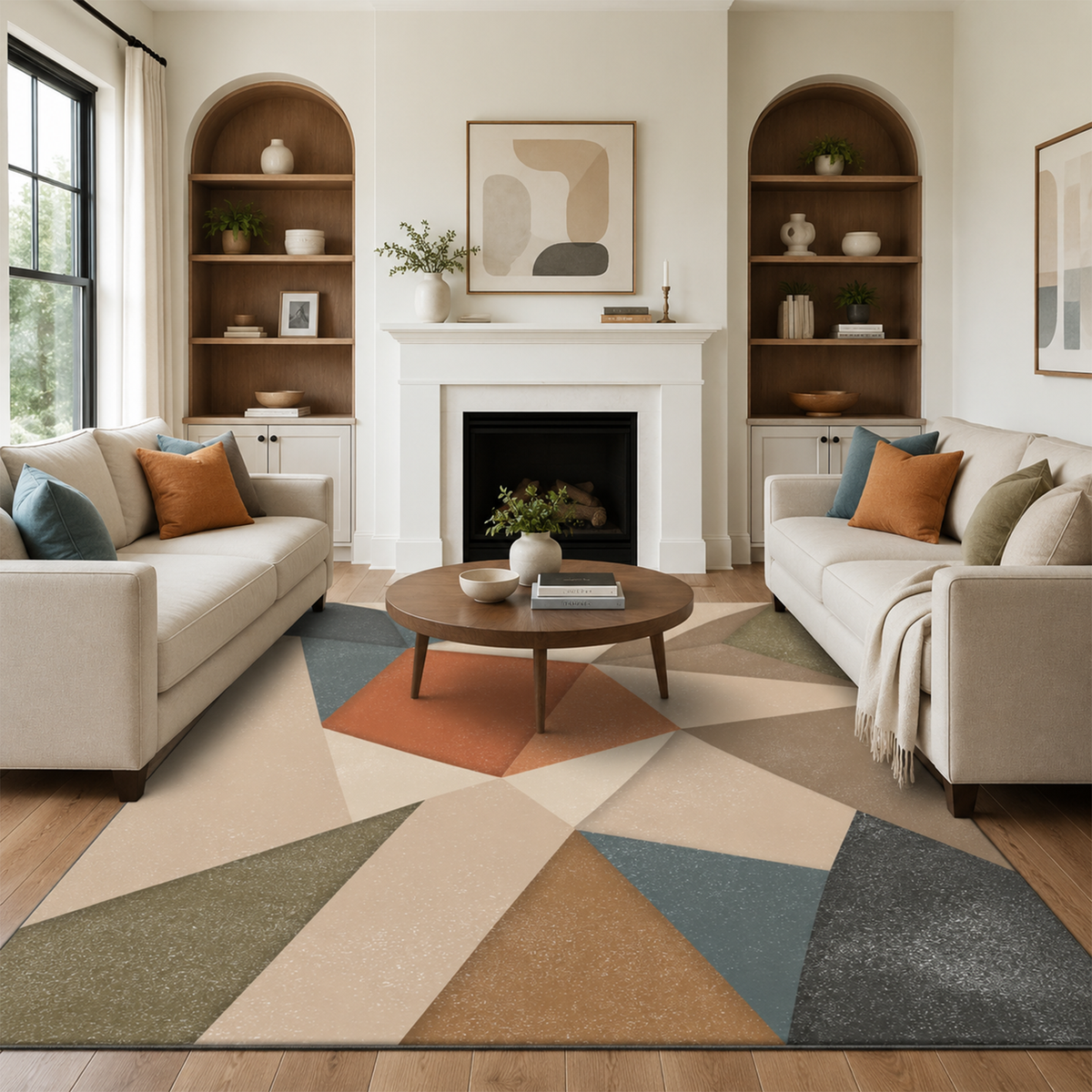 Flowing Wave Abstract Rug