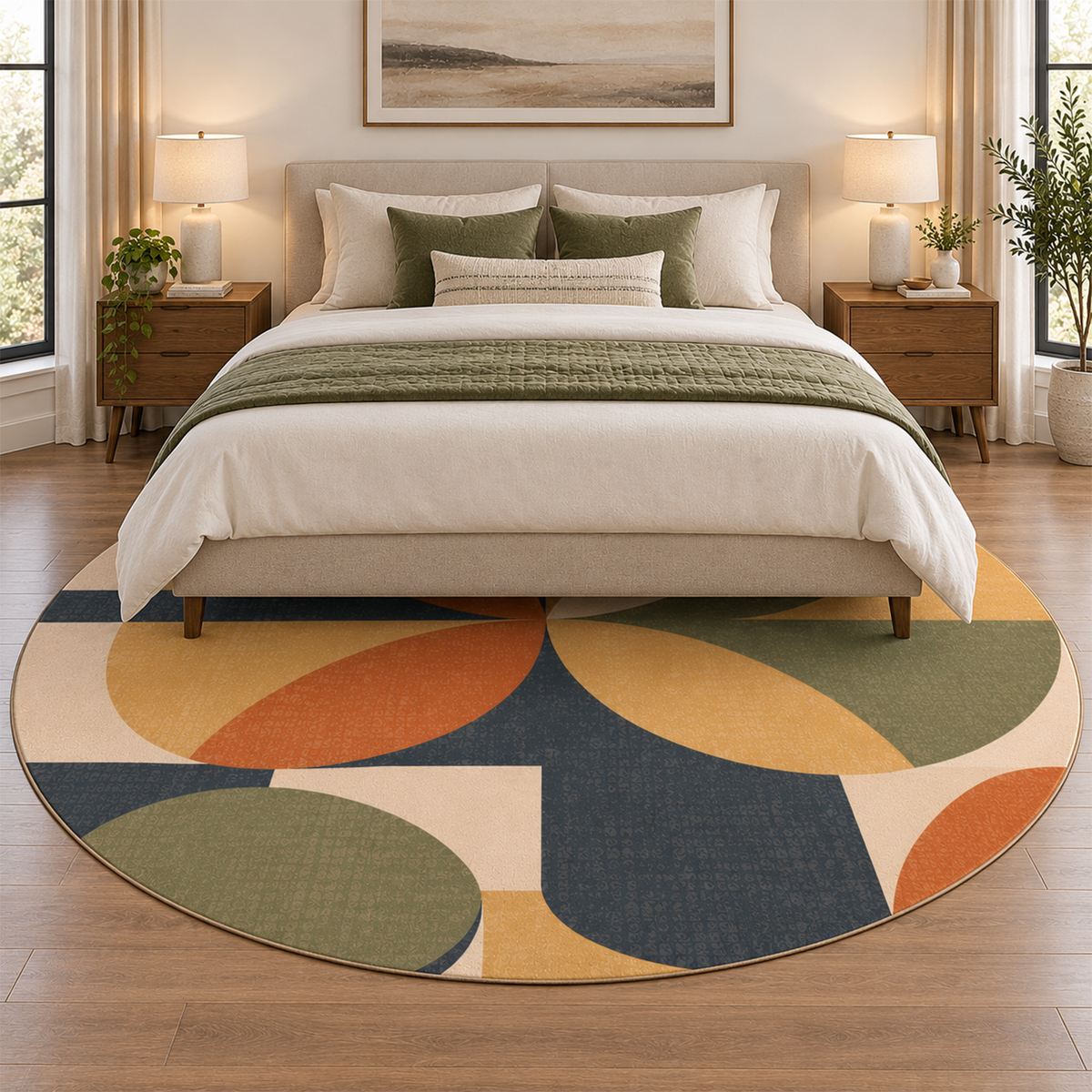 Retro Petal Geo Rug