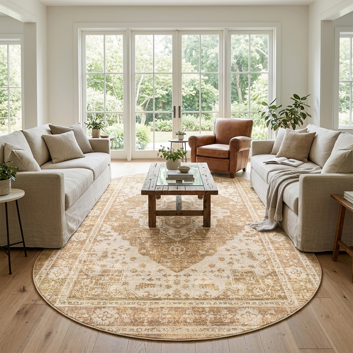 Sandstone Vintage Medallion Rug