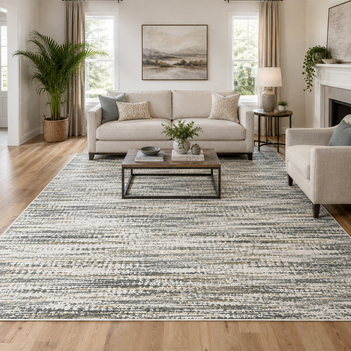 Stonewash Abstract Rug