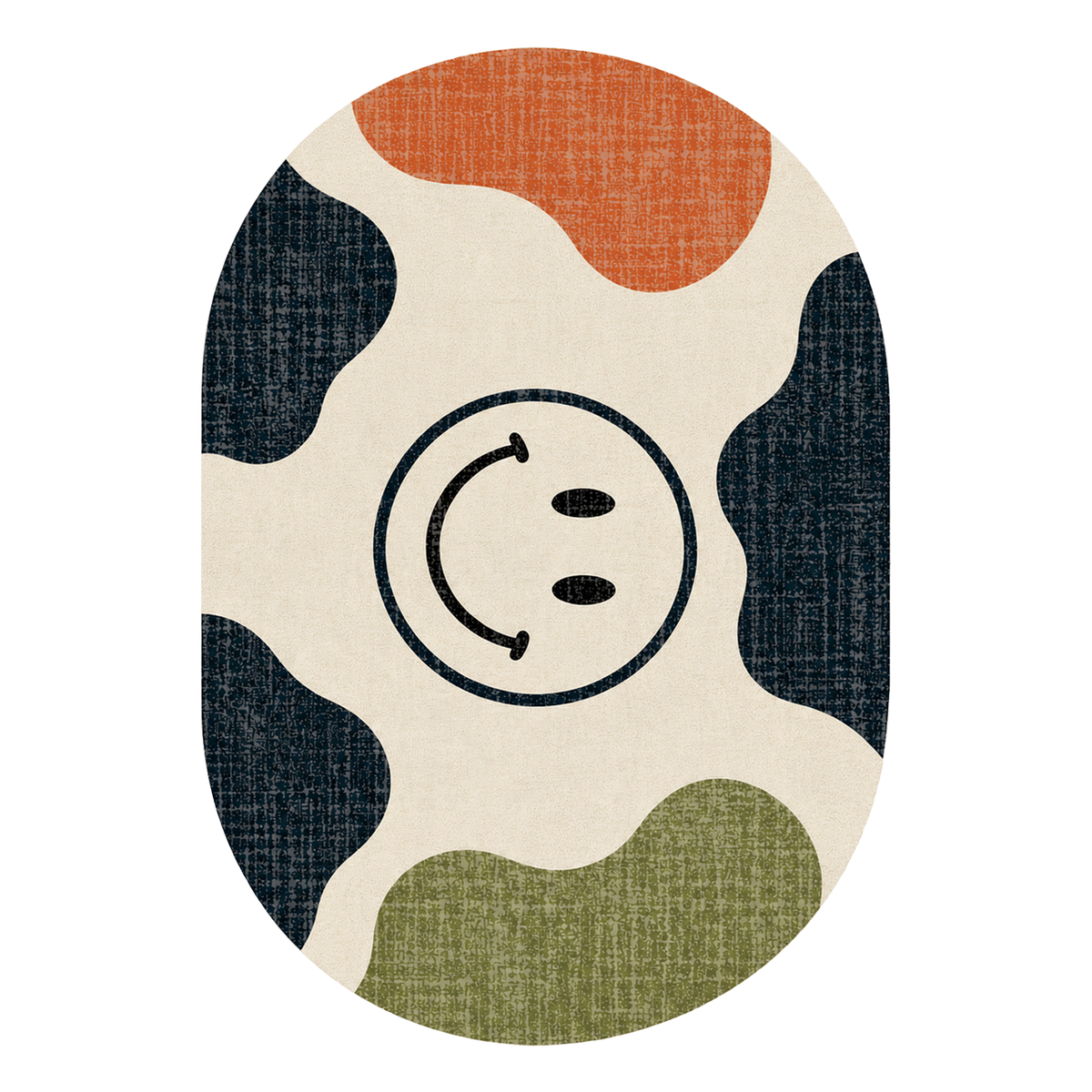 Retro Smiley Abstract Rug