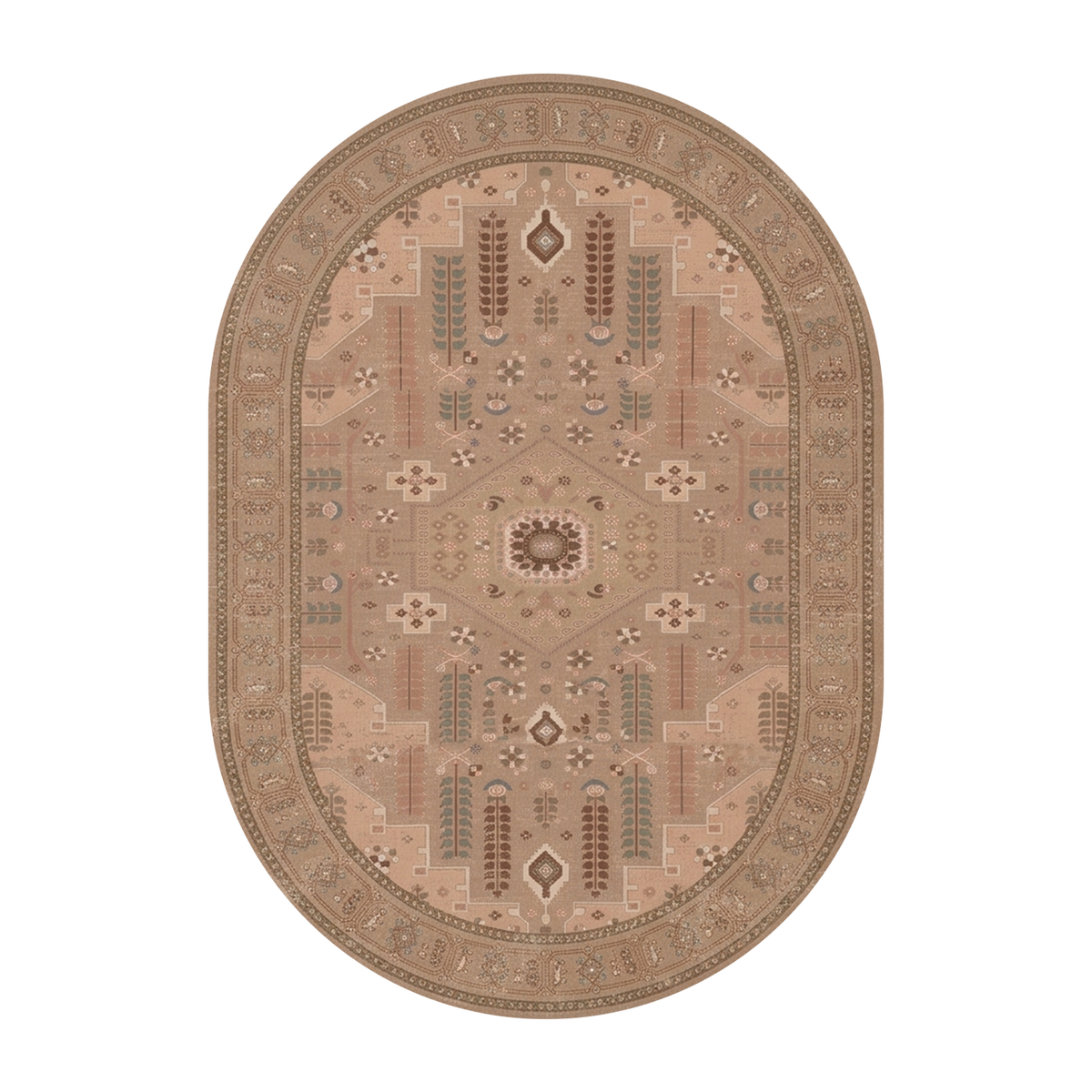 Blush Botanical Medallion Rug