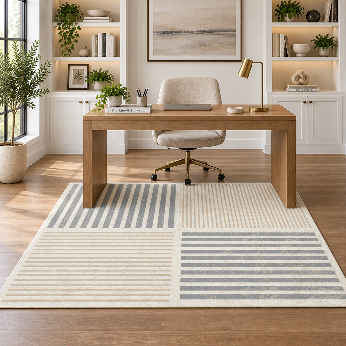 Crosshatch Stripe Rug
