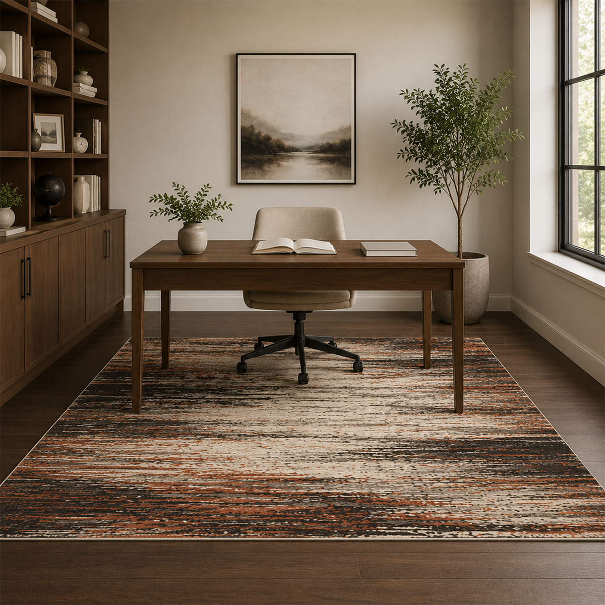 Ember Brushstroke Rug