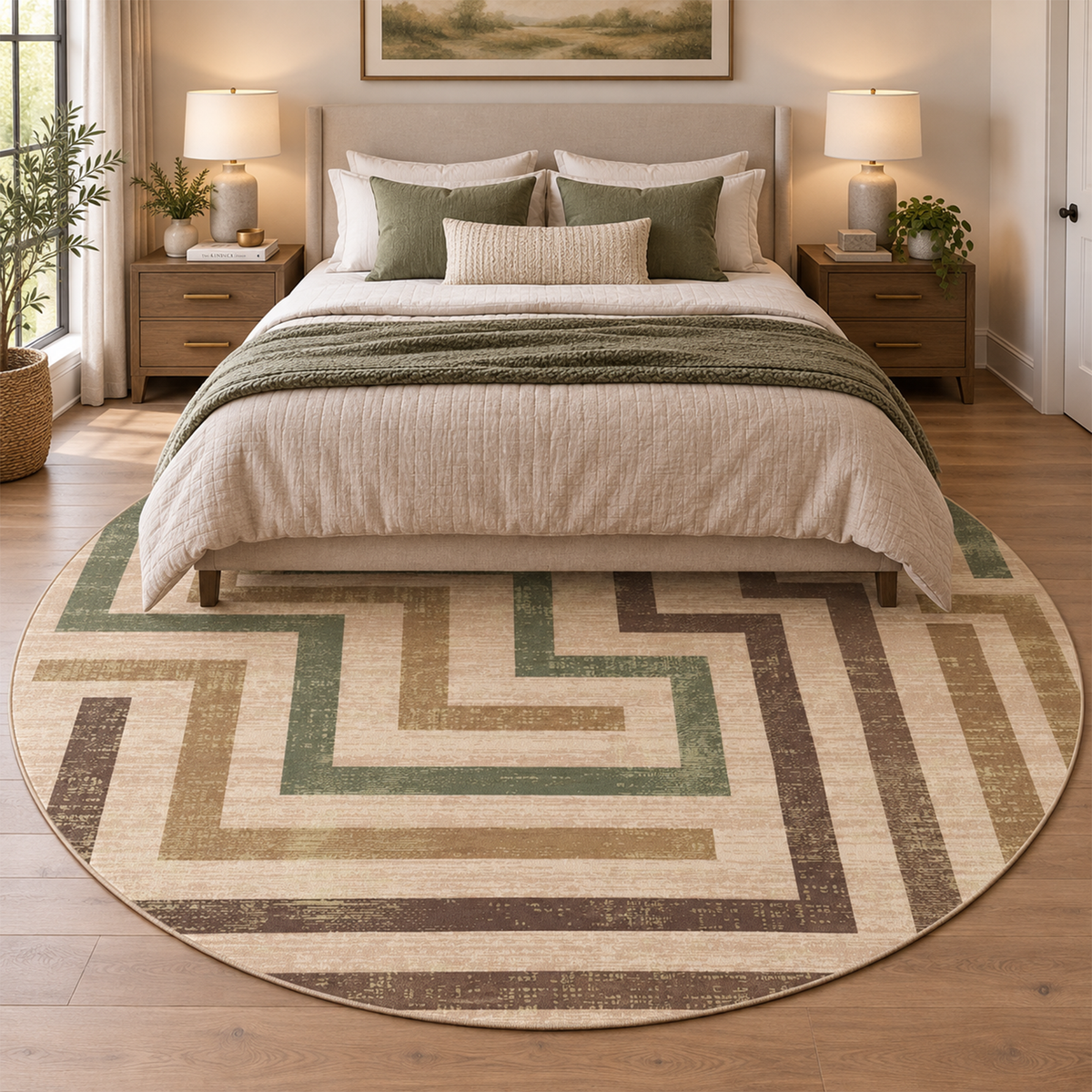 Evergreen Maze Path Rug