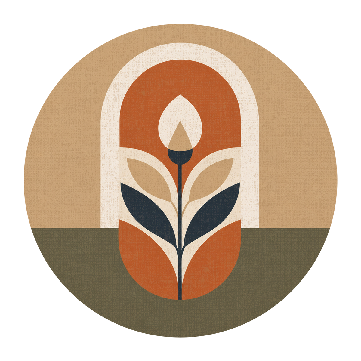 Retro Bloom Arch Rug
