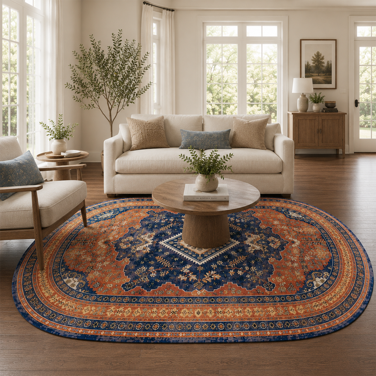 Terracotta Heritage Medallion Rug