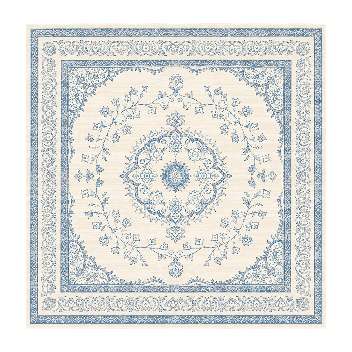 Porcelain Blue Floral Rug