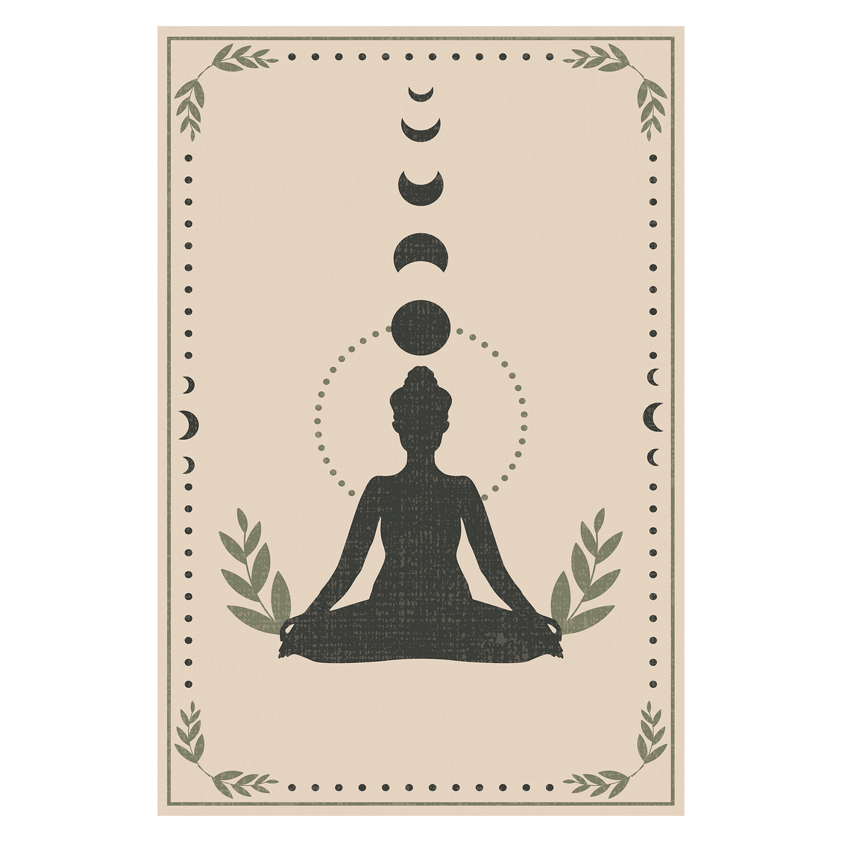 Moon Phase Meditation Rug