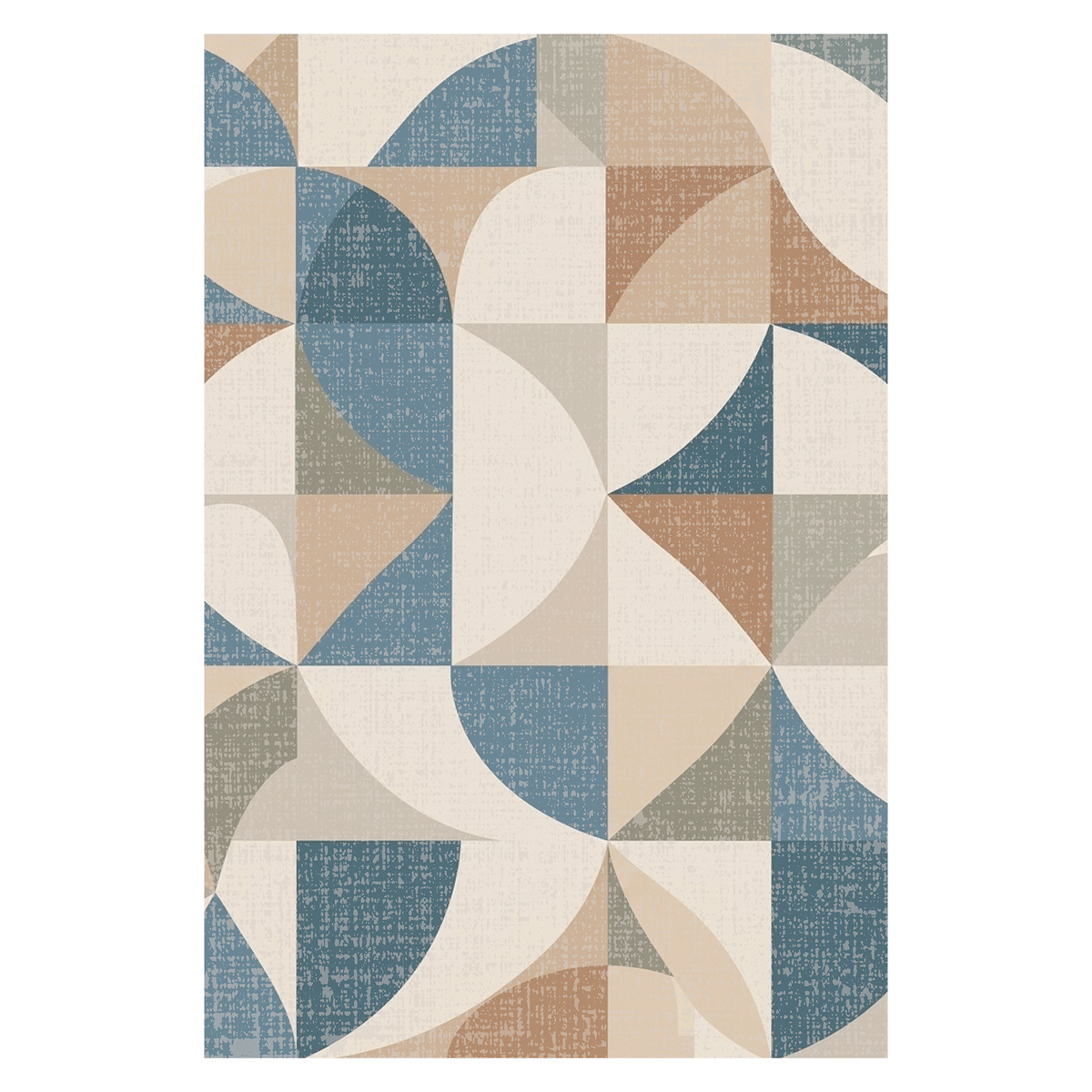 Geometric Arc Mosaic Rug