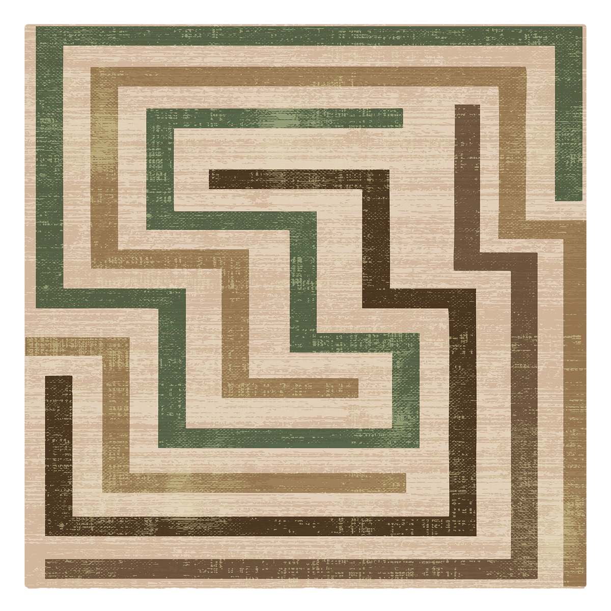 Evergreen Maze Path Rug
