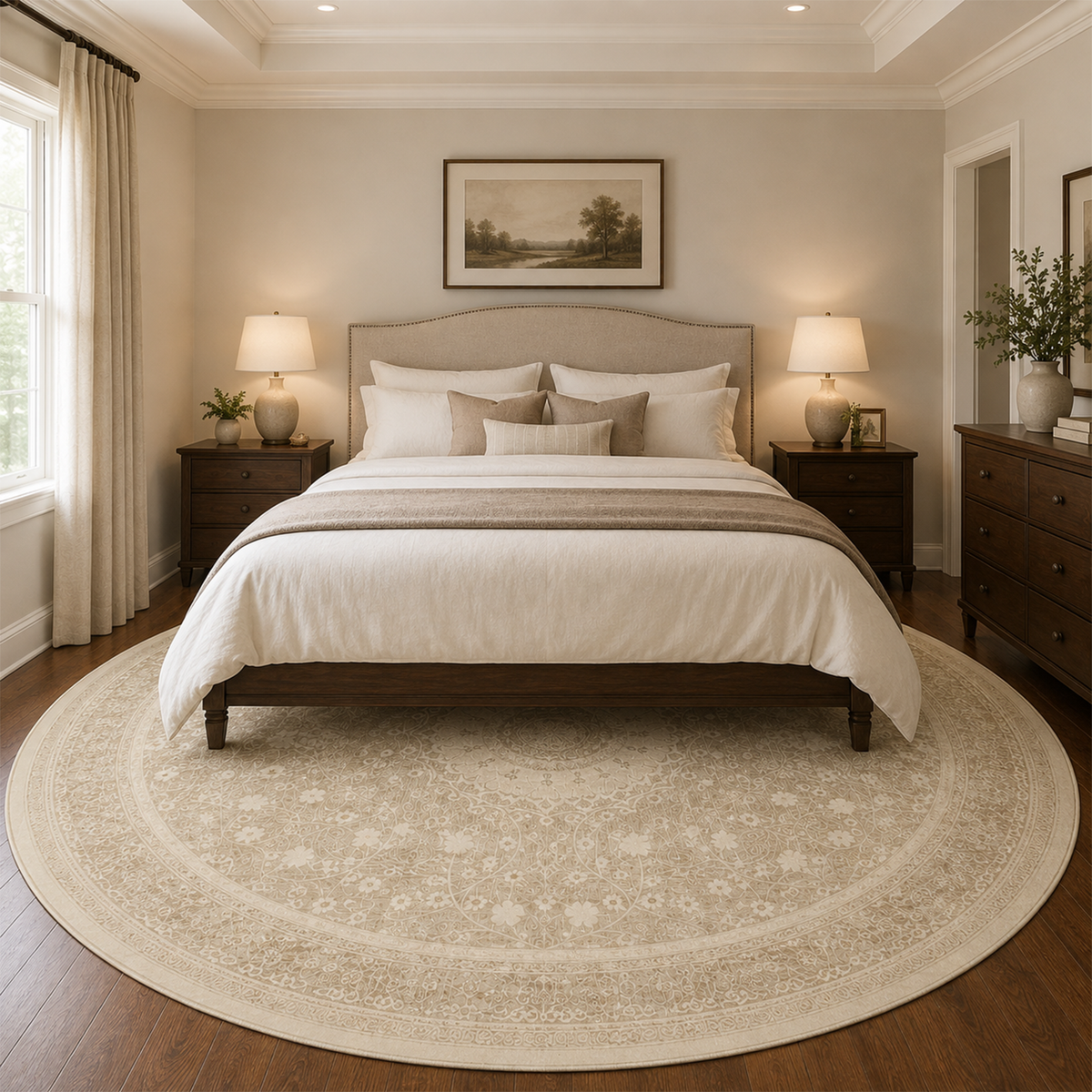 Faded Traditional Medallion Rug