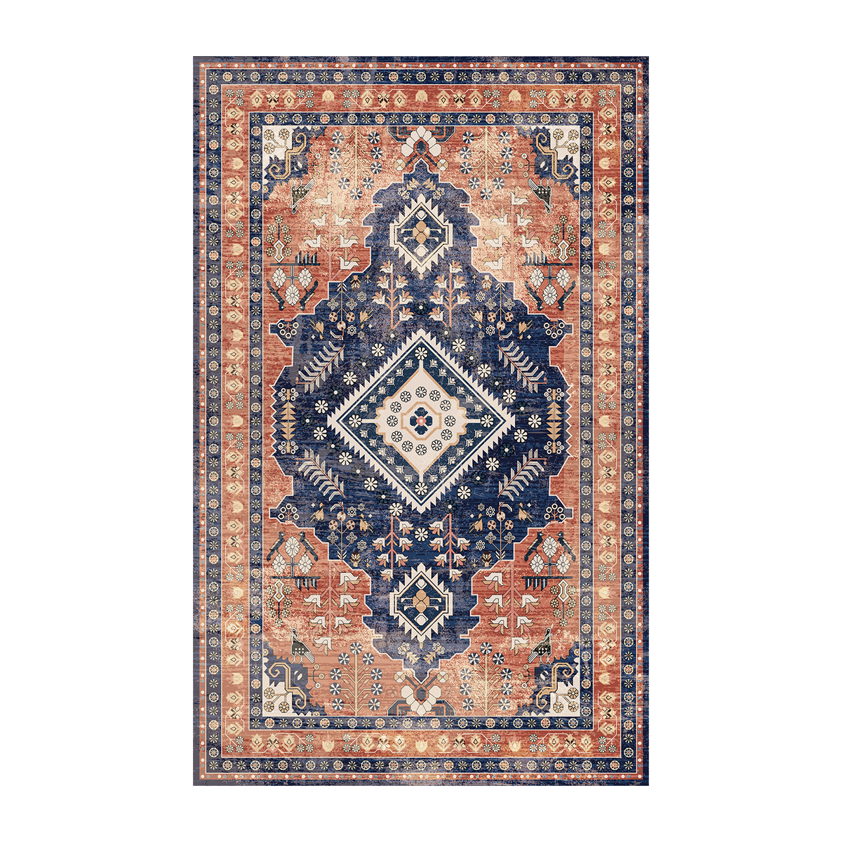 Terracotta Heritage Medallion Rug