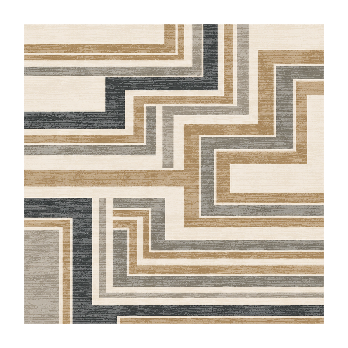 Modern Linear Maze Rug