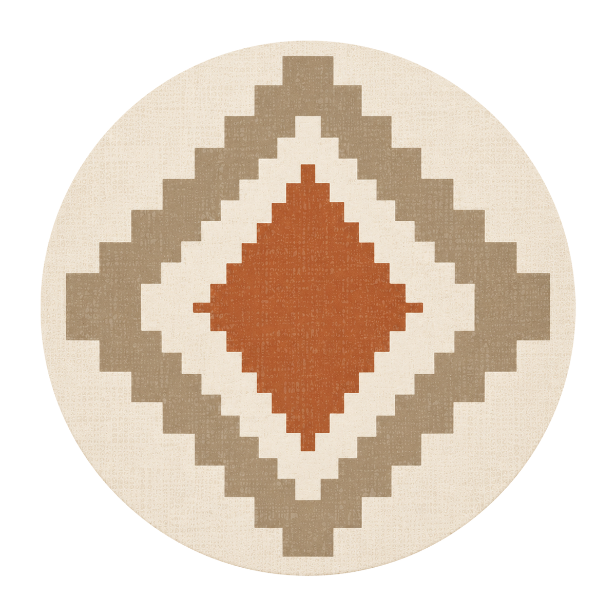 Terracotta Diamond Geo Rug