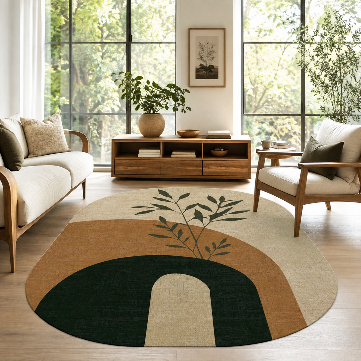 Botanical Arch Silhouette Rug