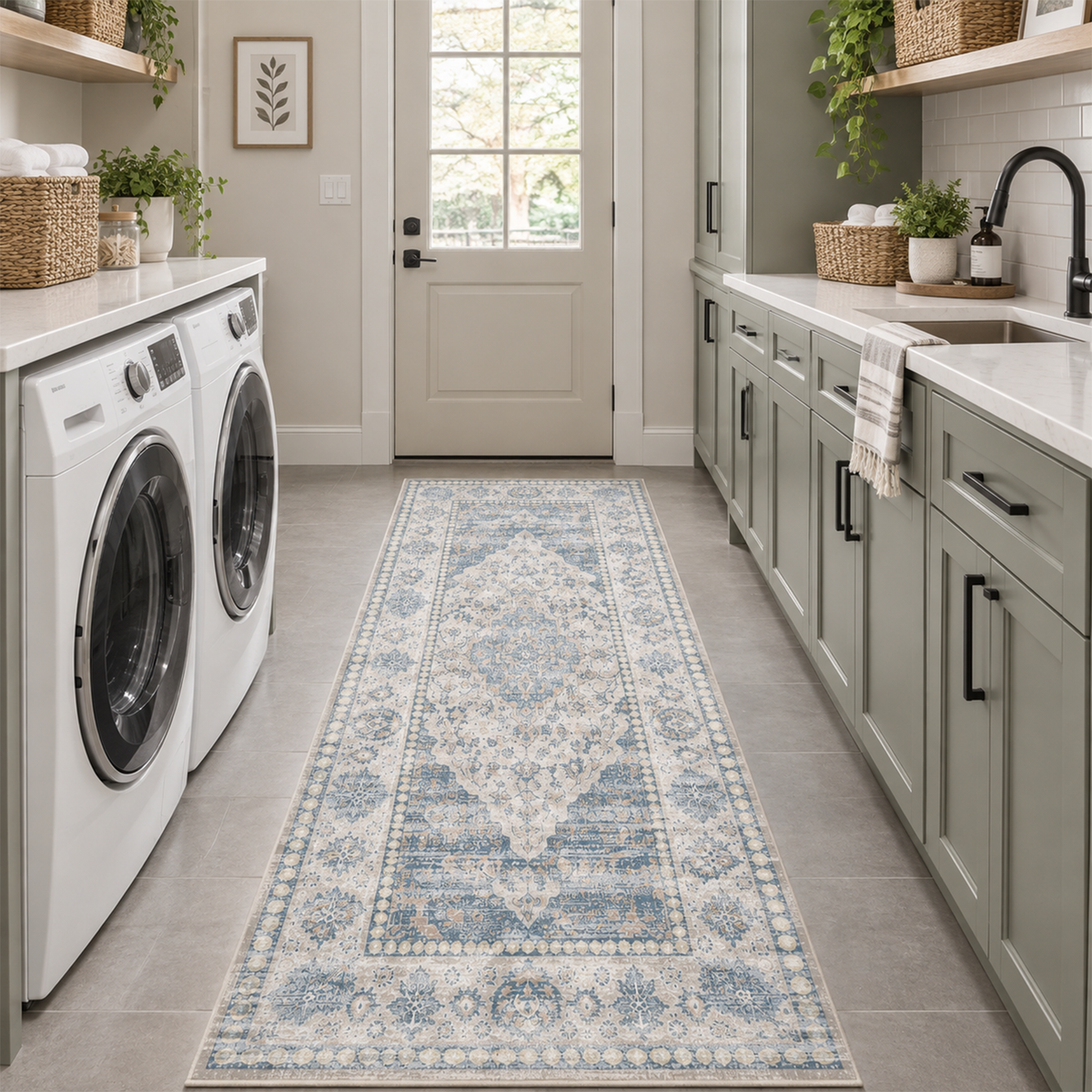 Mist Blue Heritage Rug
