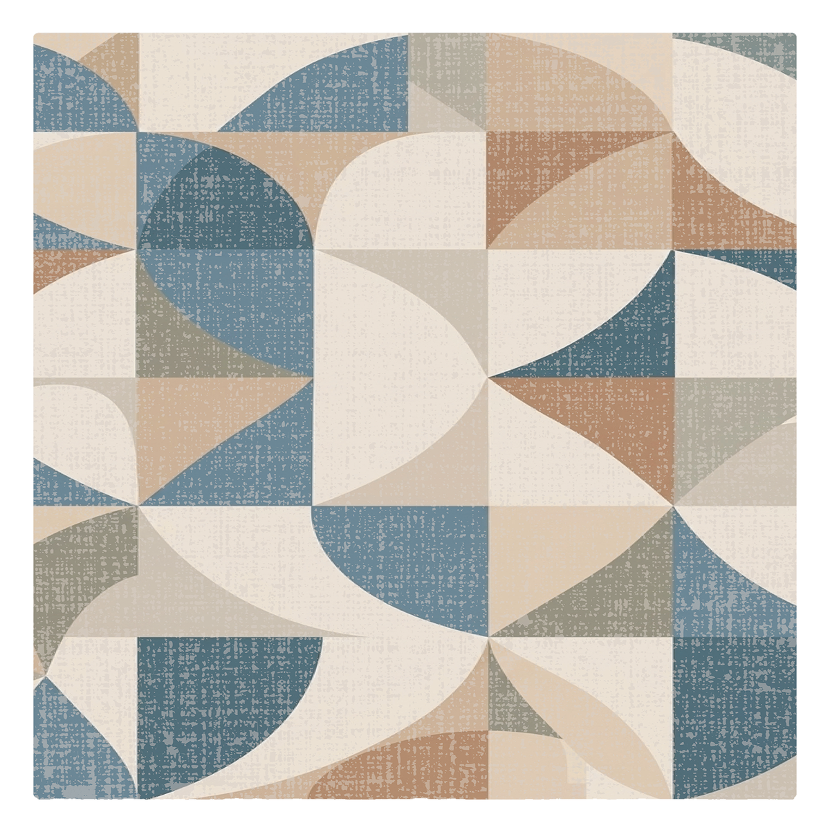 Geometric Arc Mosaic Rug