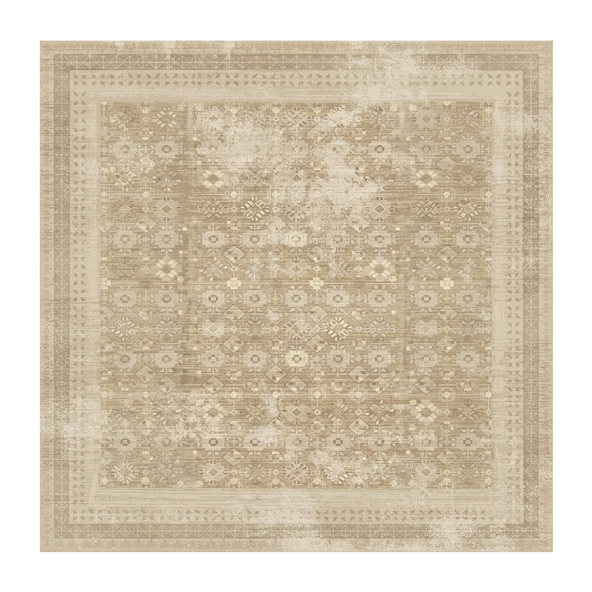 Faded Olive Tribal Diamond Rug