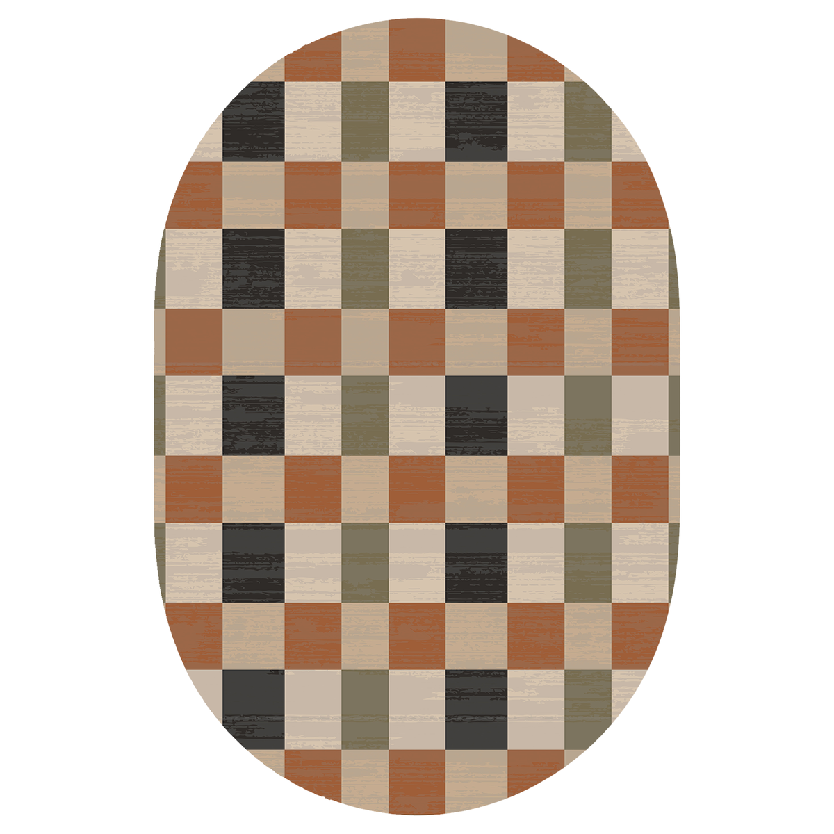 Checkerboard Grid Rug