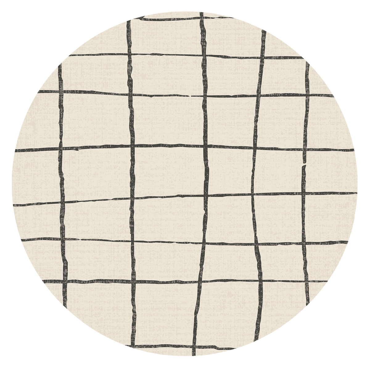 Ivory Sketch Check Rug