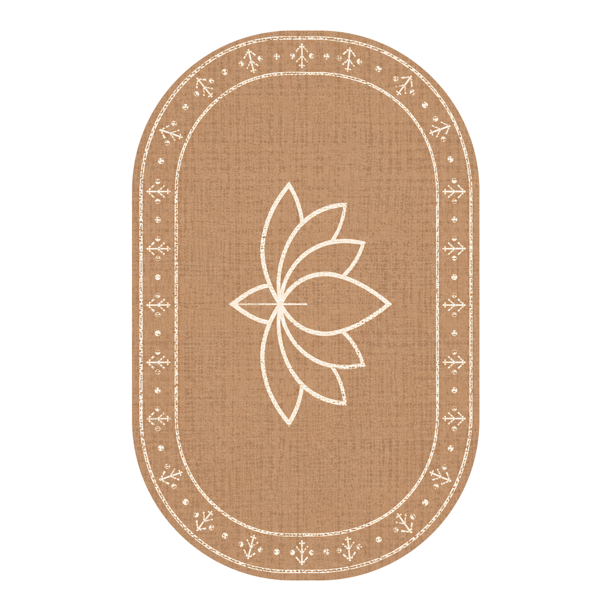 Sand Lotus Border Rug