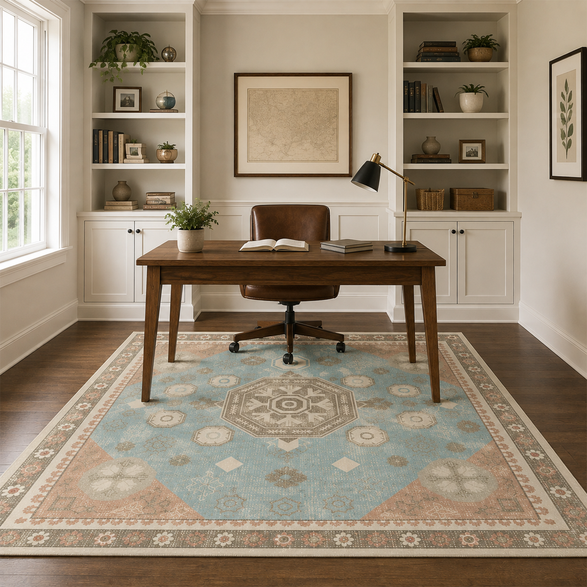 Boho Blue Medallion Rug