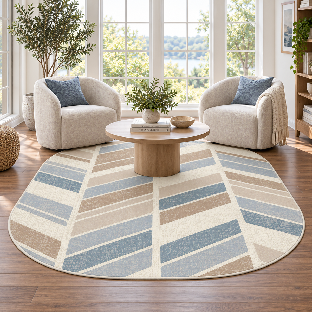 Pastel Chevron Stripe Rug