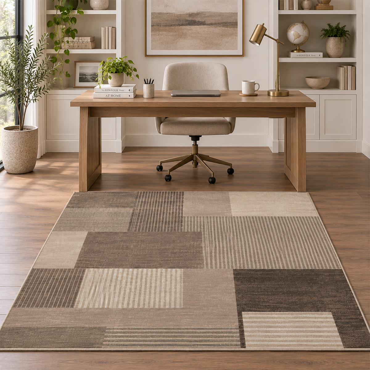 Espresso Gridwork Rug