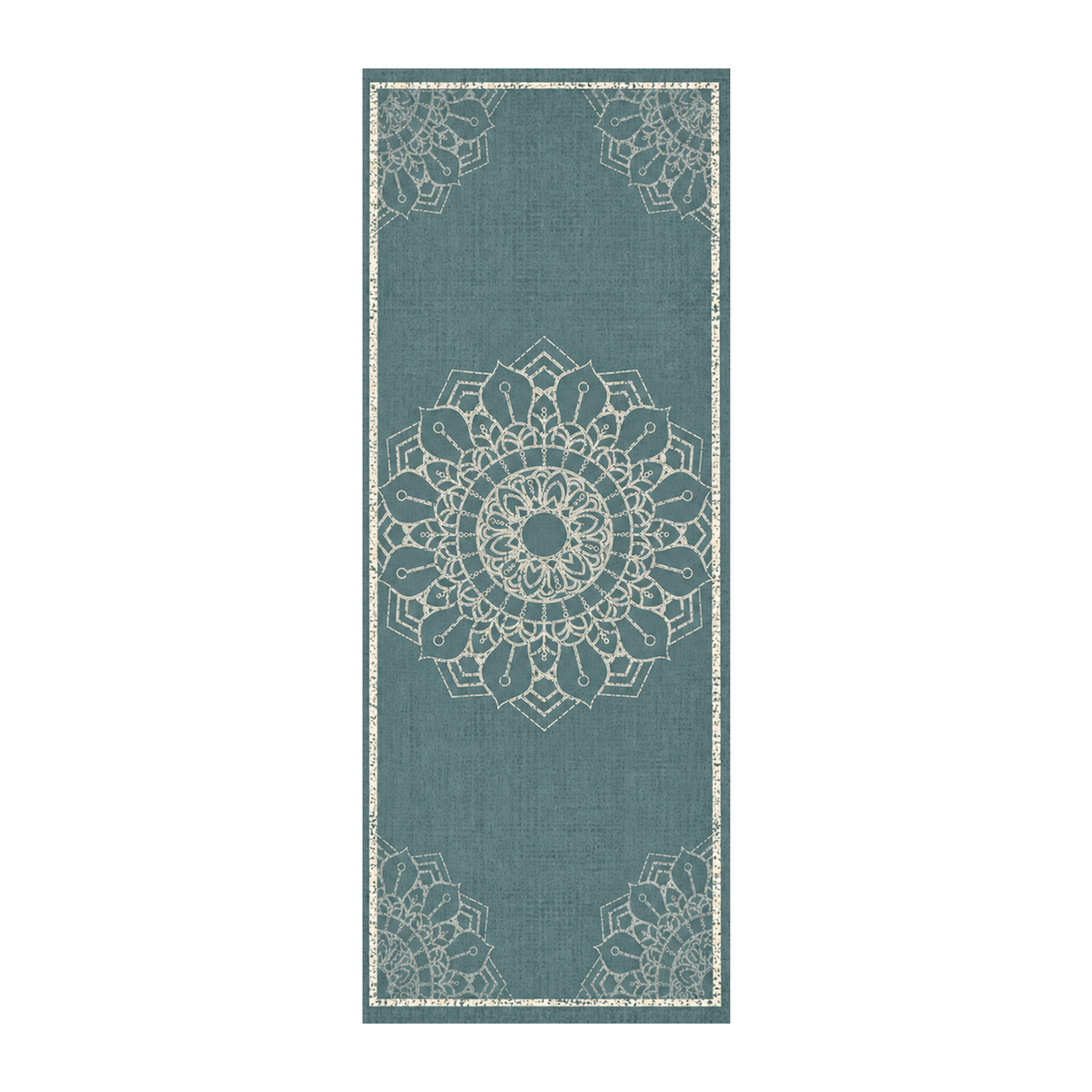 Teal Mandala Medallion Rug