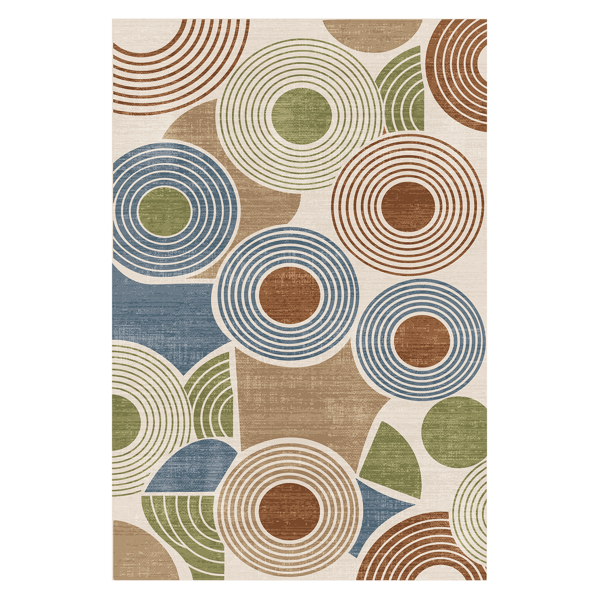 Retro Orbit Circle Rug