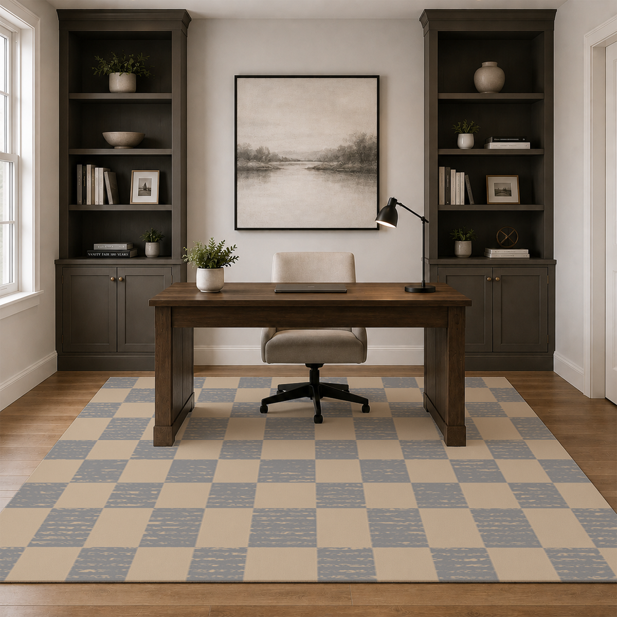 Vertical Checkerboard Rug