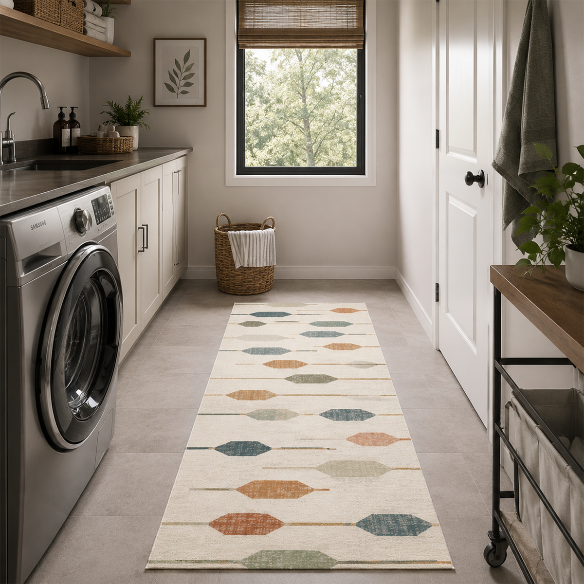Retro Linear Geo Rug
