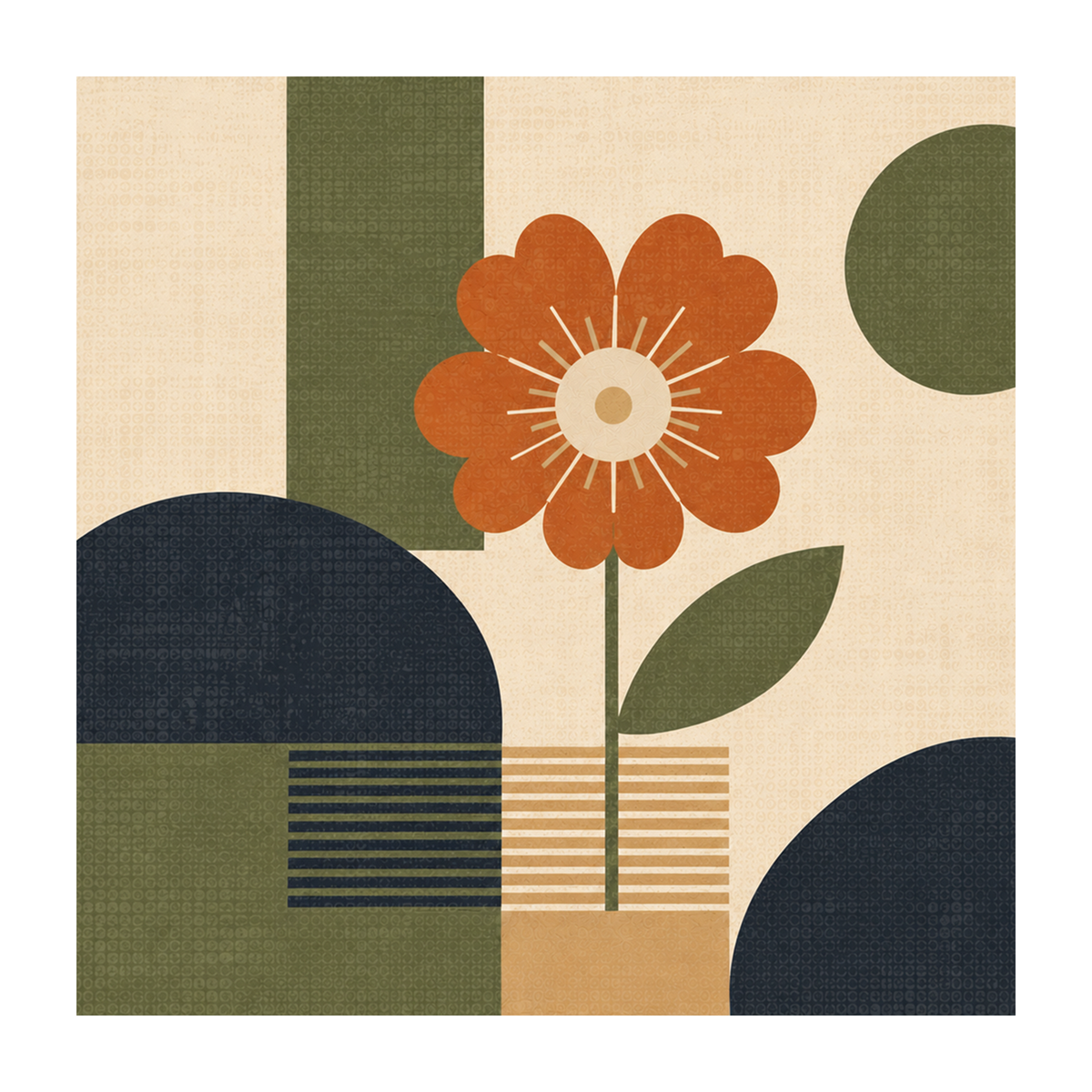 Retro Daisy Garden Rug