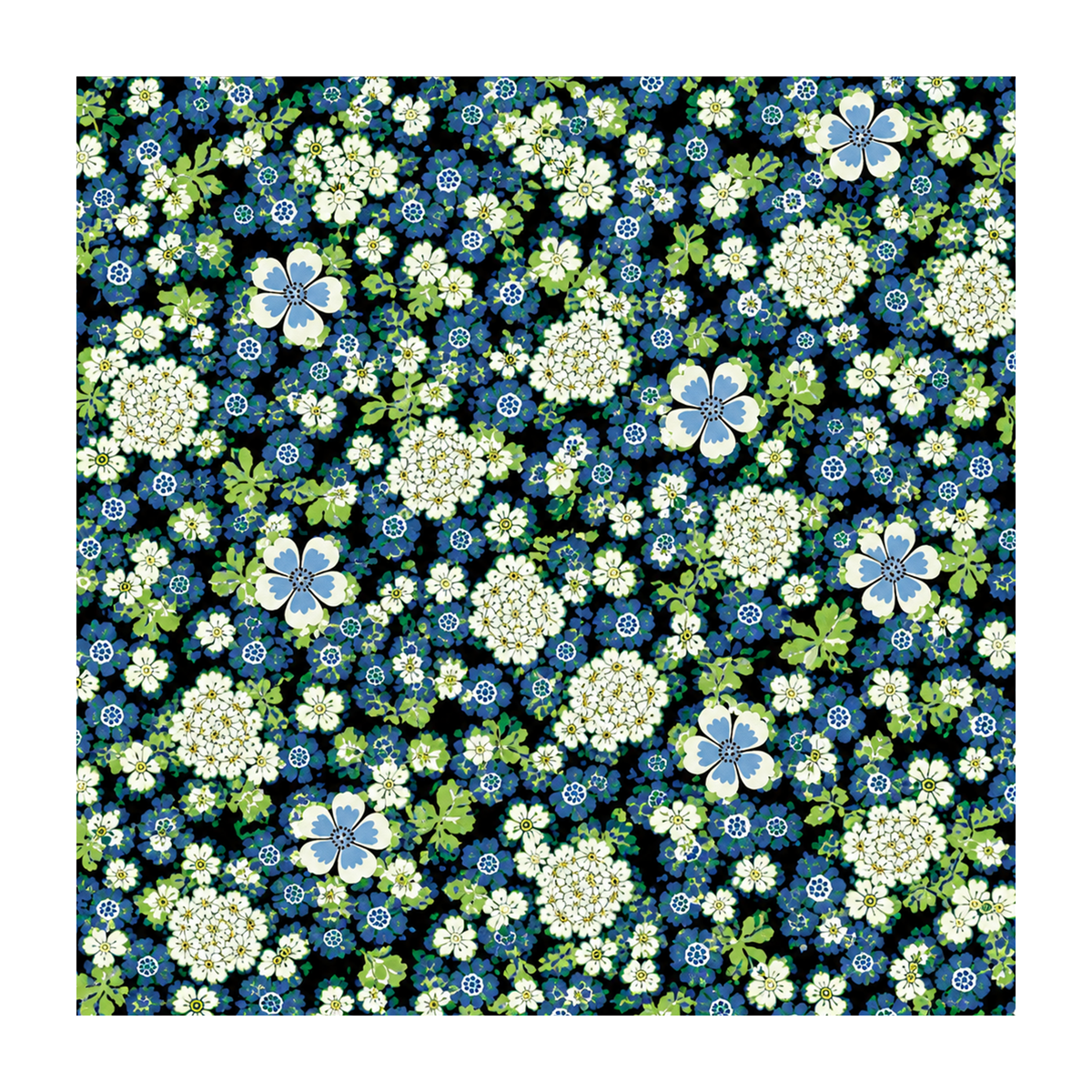 Sapphire Floral Garden Rug