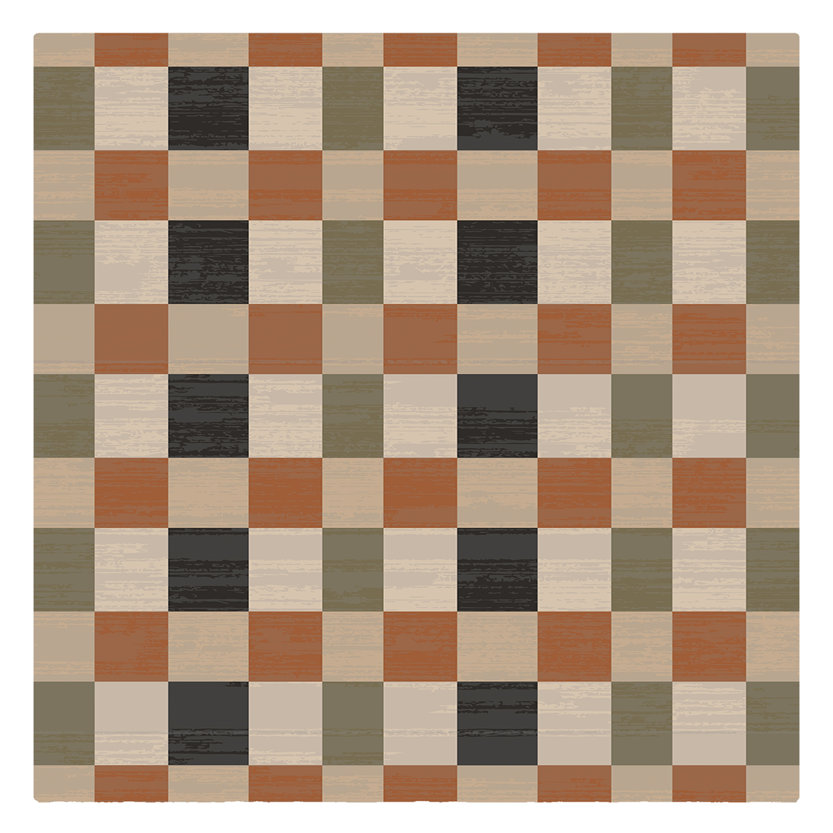 Checkerboard Grid Rug